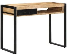 Rašomasis stalas 100x50x75 cm Masyvus neapdorotas medis Mango