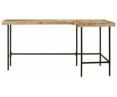 Rašomasis stalas 165x110x77 cm medžio masyvo mango ir geležies