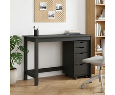Rašomasis stalas ir riedantis kabinetas MOSS 2 pcs Juoda