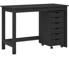Rašomasis stalas ir riedantis kabinetas MOSS 2 pcs Juoda