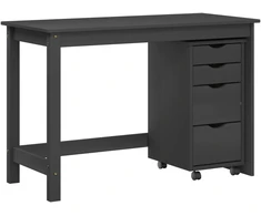 Rašomasis stalas ir riedantis kabinetas MOSS 2 pcs Pilka