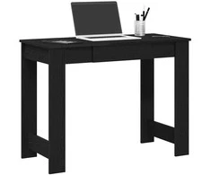Rašomasis stalas, juodos spalvos, 100x45x75cm, apdirbta mediena