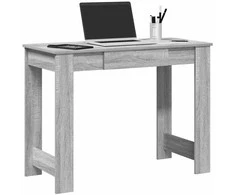 Rašomasis stalas, pilkas ąžuolo, 100x45x75cm, apdirbta mediena