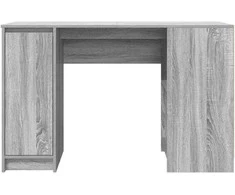 Rašomasis stalas, pilkas ąžuolo, 120x42x76 cm, apdirbta mediena