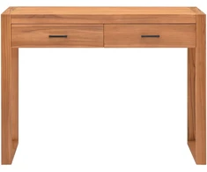 Rašomasis stalas su 2 stalčiais, 100x40x75cm, tikmedis
