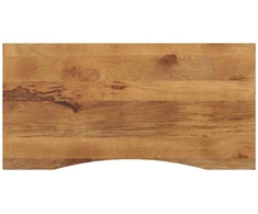 Rašomojo stalo stalviršis su linkiu, 140x60x2,5 cm, mango