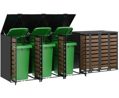 Rato konteinerių laikymas 3 konteineriams 340 x 77.5 x 115.5 cm