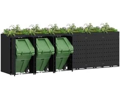 Rato konteinerių laikymas 6 konteineriams Juoda