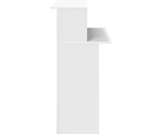 Registratūros stalas, baltas, 100x50x103,5 cm, inžinerinė mediena