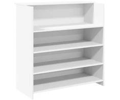 Registratūros stalas, baltas, 100x50x103,5 cm, inžinerinė mediena