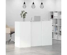 Registratūra, baltos spalvos, 155x50x103,5 cm, apdirbta mediena