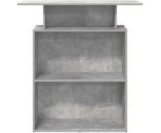Registratūra, betono pilkas, 100x40x104 cm, apdirbta mediena