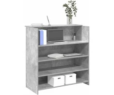 Registratūra, betono pilkas, 100x50x103,5 cm, apdirbta mediena