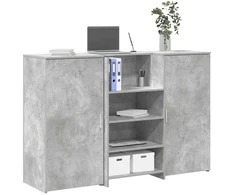 Registratūra, betono pilkas, 155x50x103,5 cm, apdirbta mediena