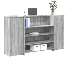 Registratūra, pilkas ąžuolo, 180x50x103,5 cm, apdirbta mediena