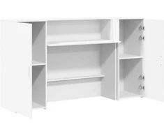 Registratūros stalas, baltas, 180x50x103,5 cm, inžinerinė mediena