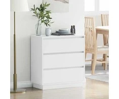 Šalia lovos spintelė Balta 71 x 34,5 x 75 cm Apdirbta mediena