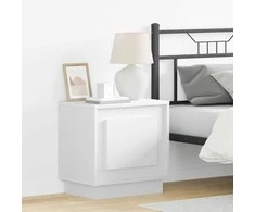 Šalia lovos spintelė 2 pcs Balta 44 x 34,5 x 45 cm