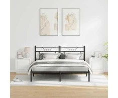Šalia lovos spintelė 2 pcs Balta 44 x 34,5 x 45 cm