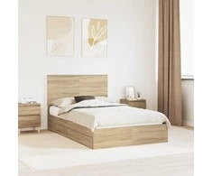 Saugos lova Sonoma ąžuolas 120 x 200 cm Apdirbta mediena