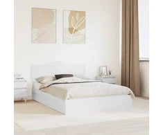 Saugos lova su galvūgalio Balta 140 x 200 cm Apdirbta mediena