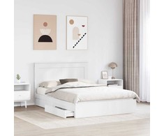 Saugos lova su galvūgalio Balta 140 x 200 cm Apdirbta mediena