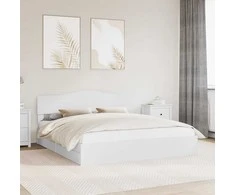 Saugos lova su galvūgalio Balta 180 x 200 cm Apdirbta mediena