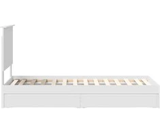 Saugos lova su galvūgalio Balta 75 x 190 cm Apdirbta mediena