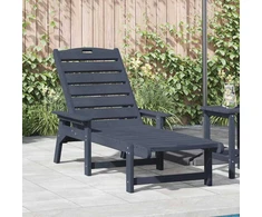 Saulės gultas Jūrinė mėlyna 195,5 x 53 x 98,5 cm HDPE