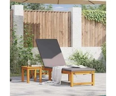 Saulės gultas Ruda 202 x 53 x 89 cm Kietos akacijos mediena