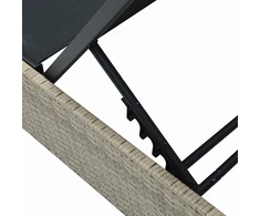 Saulės gultas Smėlio 200.5 x 70 x 75 cm poliratanas