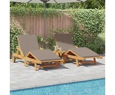 Saulės gultas 2 pcs Tortora 200 x 67 x 84 cm