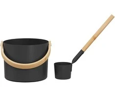 Saunos Priedų Rinkinys 2 pcs Juoda