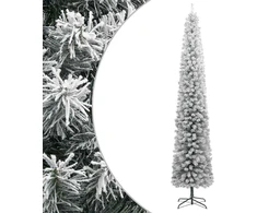 Siaura Kalėdų eglutė su stovu ir sniegu, 300cm, PVC