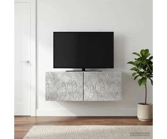TV staliukas Sieninė TV spintelė 59,5 x 31 cm Betono pilka Apdirbta mediena