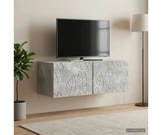 TV staliukas Sieninė TV spintelė 59,5 x 41 x 30 cm Betono pilka