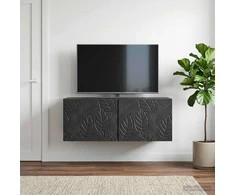 TV staliukas Sieninė TV spintelė 59,5 x 41 x 30 cm Juoda Apdirbta mediena