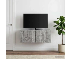 TV staliukas Sieninė TV spintelė 59,5 x 41 x 30 cm Pilka Sonoma