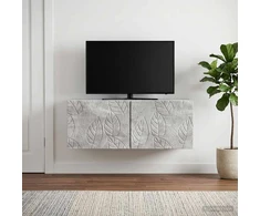 TV staliukas Sieninė TV spintelė 78,5 x 31 cm Betono pilka Apdirbta mediena