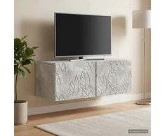 TV staliukas Sieninė TV spintelė 78,5 x 31 cm Betono pilka Apdirbta mediena