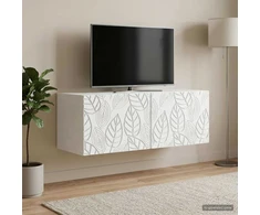 TV staliukas Sieninė TV spintelė 78,5 x 41 x 30 cm Balta Apdirbta mediena