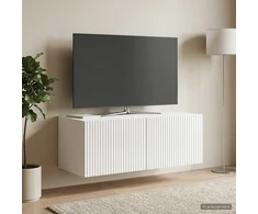 TV staliukas Sieninė TV spintelė 78,5 x 41 x 30 cm Itin blizgi balta