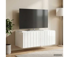 Sieninė TV spintelė 78,5 x 41 x 30 cm Itin blizgi balta