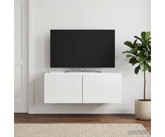TV staliukas Sieninė TV spintelė 78,5 x 41 x 30 cm Itin blizgi balta