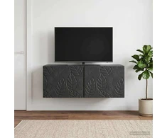 TV staliukas Sieninė TV spintelė 78,5 x 41 x 30 cm Juoda Apdirbta mediena