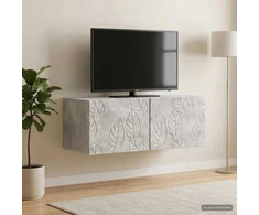 TV staliukas Sieninė TV spintelė 98 x 31 cm Betono pilka Apdirbta mediena