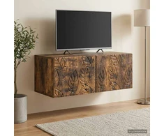 TV staliukas Sieninė TV spintelė 98 x 31 cm Dūminio ąžuolo Apdirbta mediena