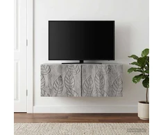 TV staliukas Sieninė TV spintelė 98 x 31 cm Pilka Sonoma Apdirbta mediena
