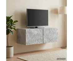 TV staliukas Sieninė TV spintelė 98 x 41 x 30 cm Betono pilka