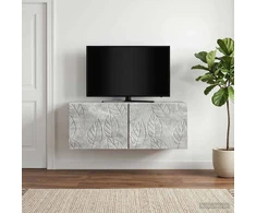 TV staliukas Sieninė TV spintelė 98 x 41 x 30 cm Betono pilka